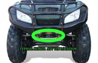 HONDA ATV VIN LOCATION