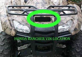 HONDA RANCHER VIN LOCATION